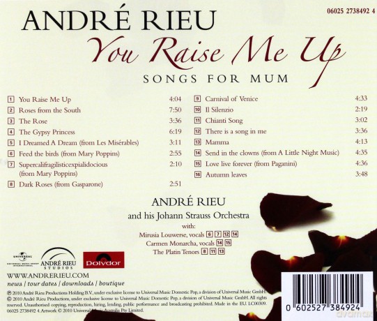 Andre Rieu: You Raise Me Up - Songs For Mum [CD]
