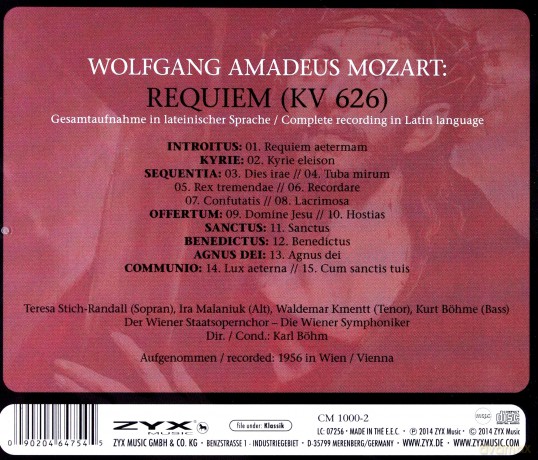 Wolfgang Amadeus Mozart: Requiem [CD]