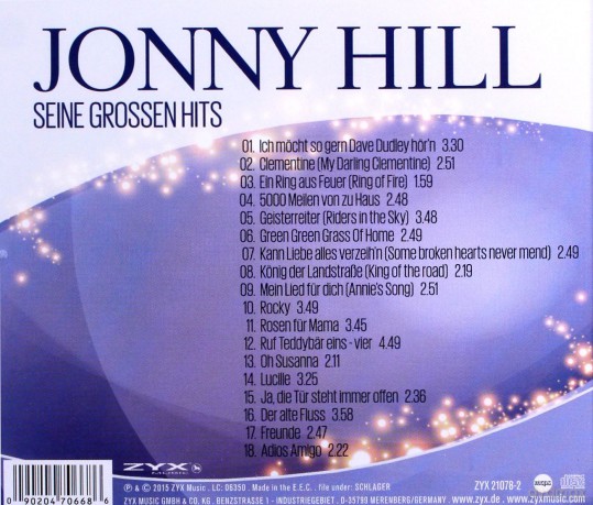 Jonny Hill: Seine grossen Hits [CD]