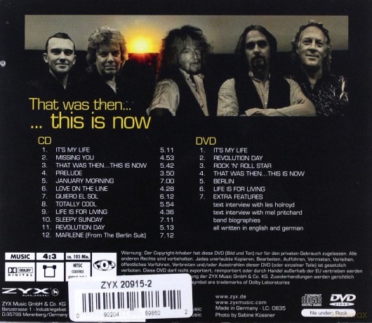 Barclay James Harvest: That Was Then...This Is Now [CD]+[DVD]