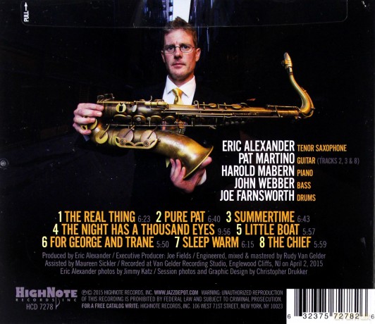 Eric Alexander: The Real Thing [CD]