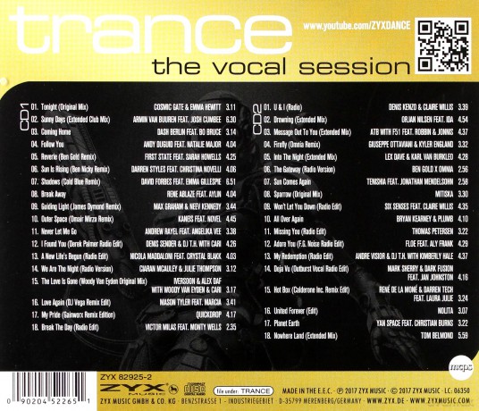 Trance: The Vocal Session 2018 [2CD]
