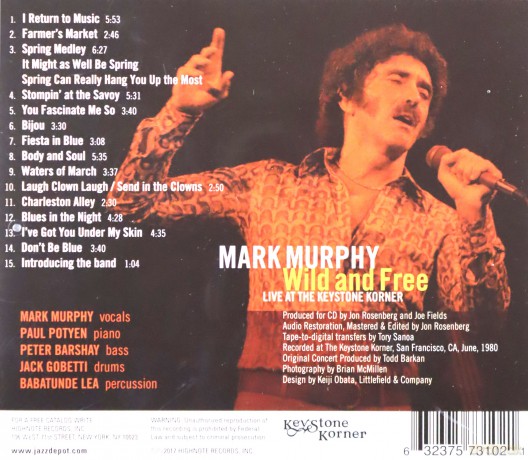 Mark Murphy: Wild and Free [CD]