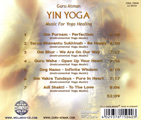 Guru Atman: Yin Yoga - Music For Yoga Heal [CD]