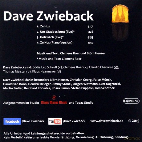 Dave Zwieback: Ze Hus! [CD]