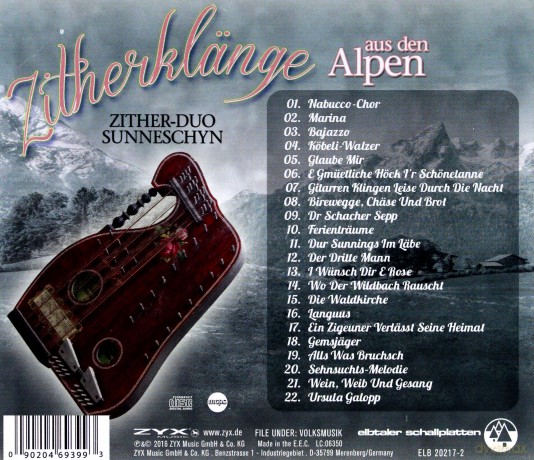 Zither-Duo Sunneschyn: Zither Klaenge aus den Alpen [CD]