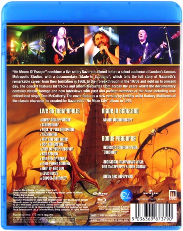 Nazareth: No Means Of Escape [Blu-Ray]