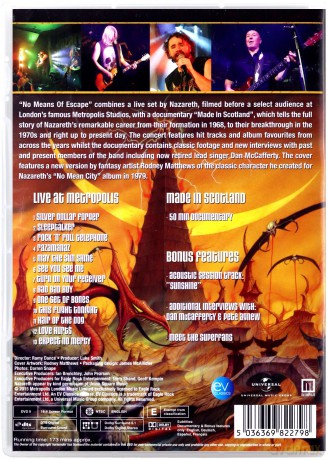 Nazareth: No Means Of Escape [DVD]