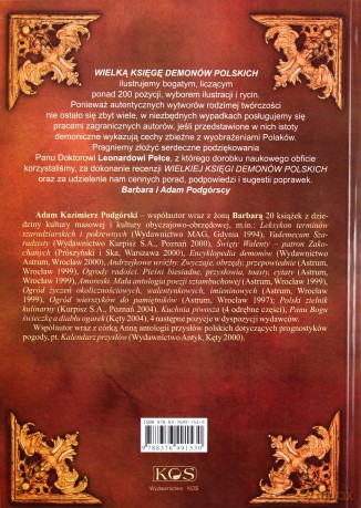 Wielka księga demonów polskich. Leksykon i antologia demonologii ludowej - Barbara Podgórska, Adam Podgórski [KSIĄŻKA]