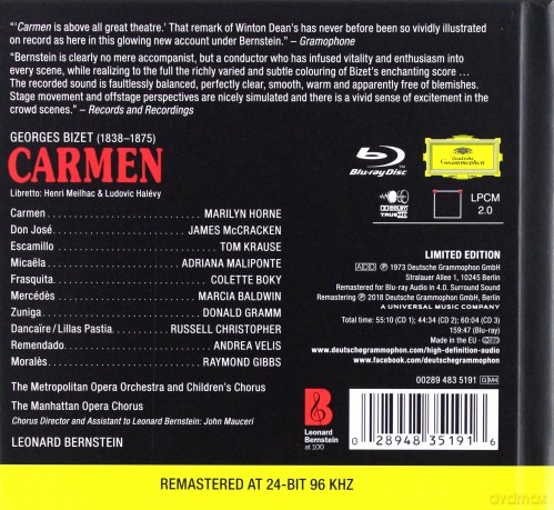 Leonard Bernstein: Bizet Carmen [Blu-Ray]+[3CD]