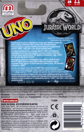 MATTEL UNO Jurrasic World [KARTY]