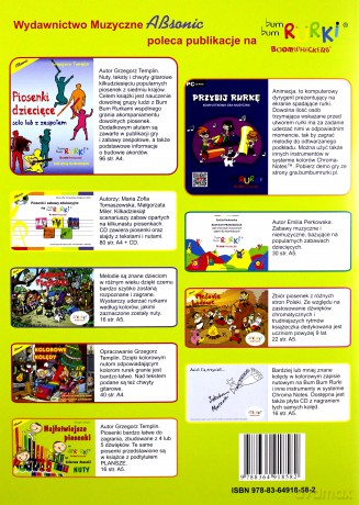 Najłatwiejsze piosenki na Bum Bum Rurki lub kolorowe dzwonki - PLANSZE - Grzegorz Templin [KSIĄŻKA]