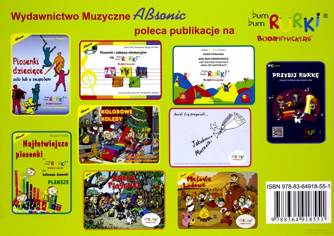 Najłatwiejsze piosenki na Bum Bum Rurki lub kolorowe dzwonki - NUTY - Grzegorz Templin [KSIĄŻKA]