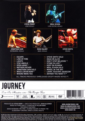 Journey: Live In Houston 1981:  The Escape Tour Visual Milestones (jewel case) [DVD]