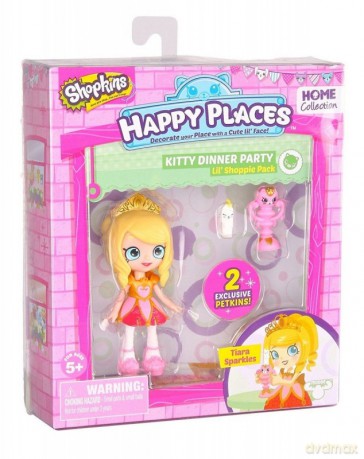 Happ'y Places S2, Zestaw z lalką - Tiara Sparkles [FIGURKA]