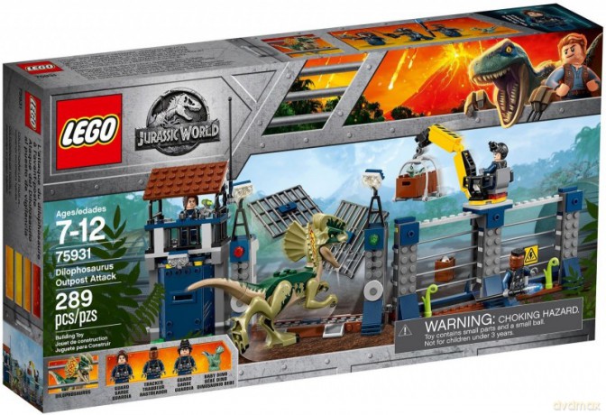 LEGO Jurassic World Atak dilofozaura na posterunek (75931) [KLOCKI]