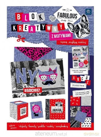 Blok kreatywny A4 z naklejkami Hipster
