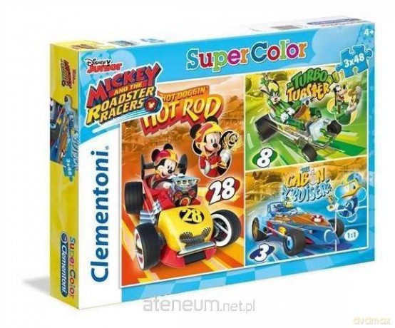 CLEMENTONI 3x48 el. Mickey and the Roadster Racers [PUZZLE]