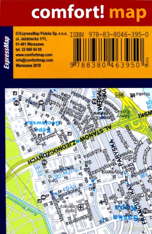 Comfort!map Warszawa 1:26 000 plan, mini 2018