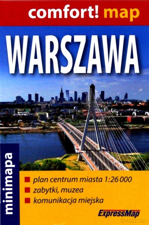 Comfort!map Warszawa 1:26 000 plan, mini 2018