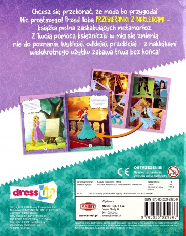 Disney Księżniczka. Przebieranki z naklejkami [KSIĄŻKA]