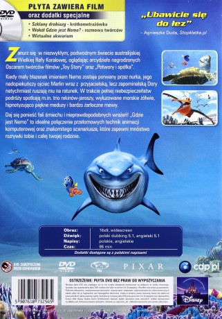 Gdzie jest Nemo (Kolekcja Klasyki Pixara) (Disney) [DVD]