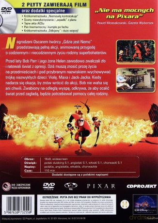 Iniemamocni (Kolekcja Klasyki Pixara) (Disney) [2DVD]