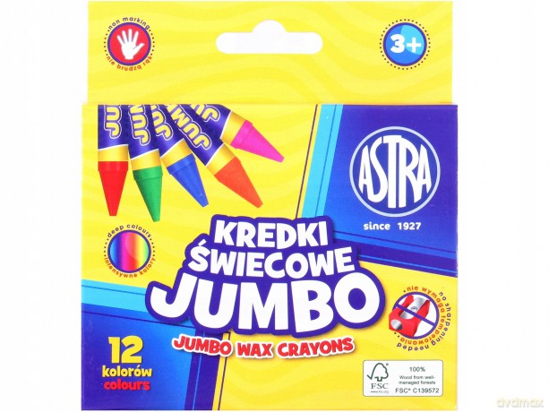 Kredki świecowe Jumbo 12 kolorów