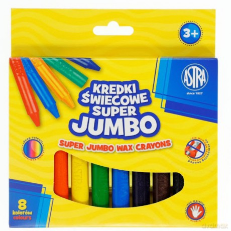 Kredki świecowe Jumbo 8 kolorów