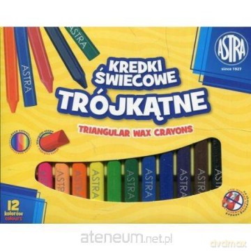 Kredki świecowe trójkątne 12 kolorów