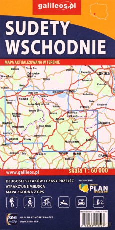 Mapa - Sudety Wschodnie 1:60 000