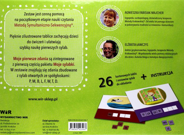 Moje pierwsze zdania 1 Zestaw tablic - Agnieszka Fabisiak-Majcher, Elżbieta Ławczys [KSIĄŻKA]