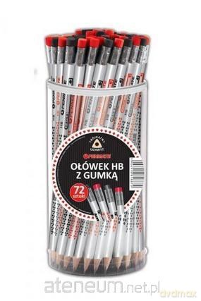 Ołówek trójkątny z gumką Karty (72 szt)