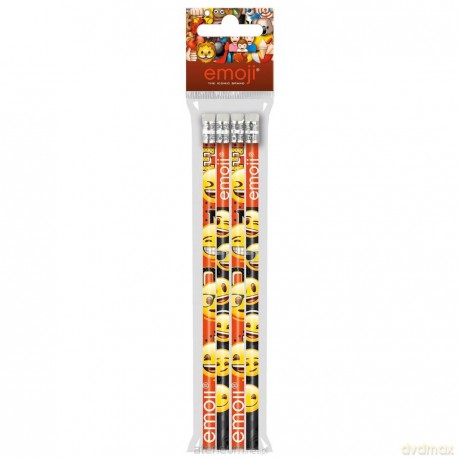 Ołówek z gumką 4 szt Emoji 10