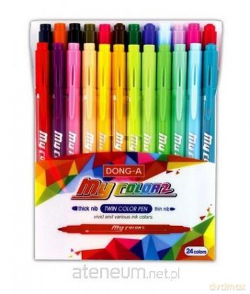 Pisaki dwustronne My Color 24 kolory