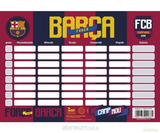 Plan lekcji FC-202 FCB (25 szt)