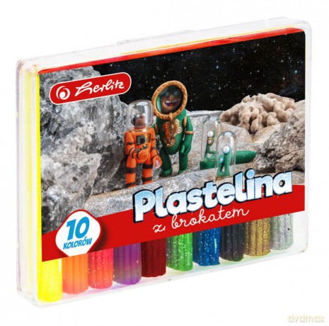 Plastelina brokatowa 8+2 kolory