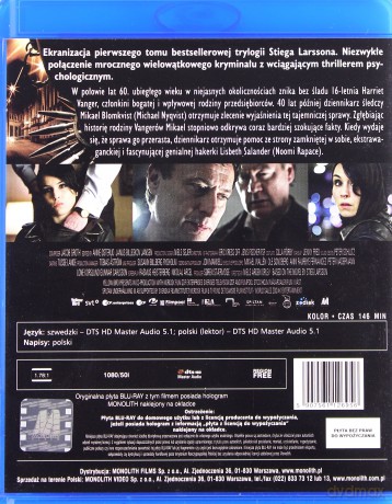 Millennium: Mężczyźni, którzy nienawidzą kobiet [Blu-Ray]