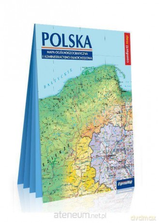 Polska.Mapa ogólnogeogr. i adm.-sam. 1:100 000 XXL