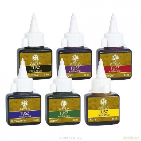 Tusz kreślarski zielony 35 ml (8 szt)