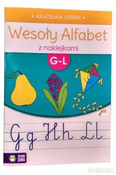 Wesoły alfabet z naklejkami G-L [KSIĄŻKA]