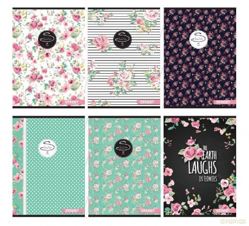 Zeszyt A4/54K Flowers (10 szt)