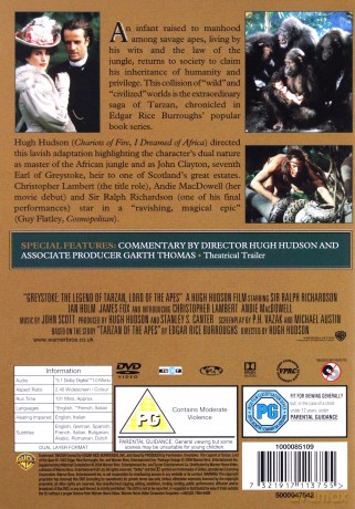 Greystoke The Legend Of Tarzan Lord Of The Apes [DVD]