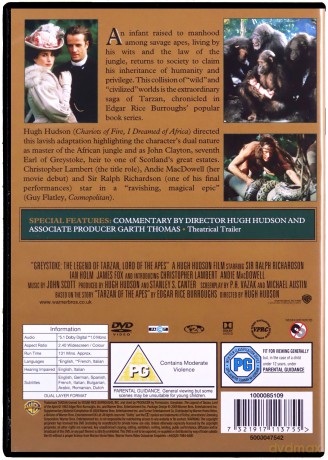 Greystoke The Legend Of Tarzan Lord Of The Apes [DVD]