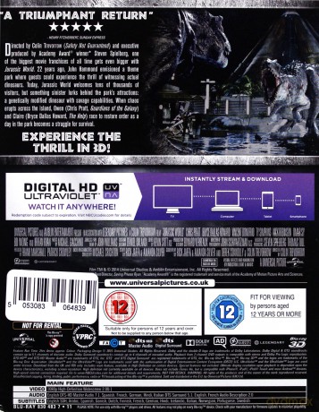 Jurassic World [Blu-Ray 3D]+[Blu-Ray]