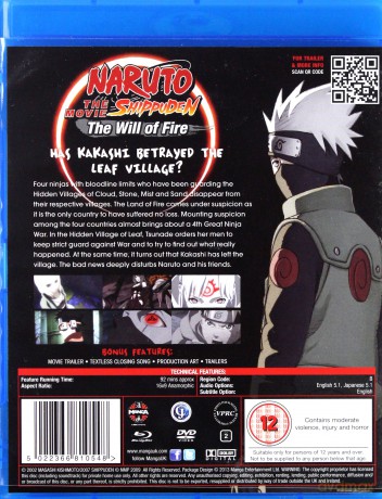 Naruto Shippuden Movie 3: The Will Of Fire (Limited Edition) [Blu-Ray]