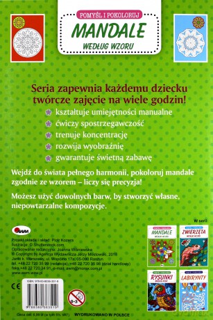 Pomyśl i pokoloruj. Mandale według wzoru [KSIĄŻKA]