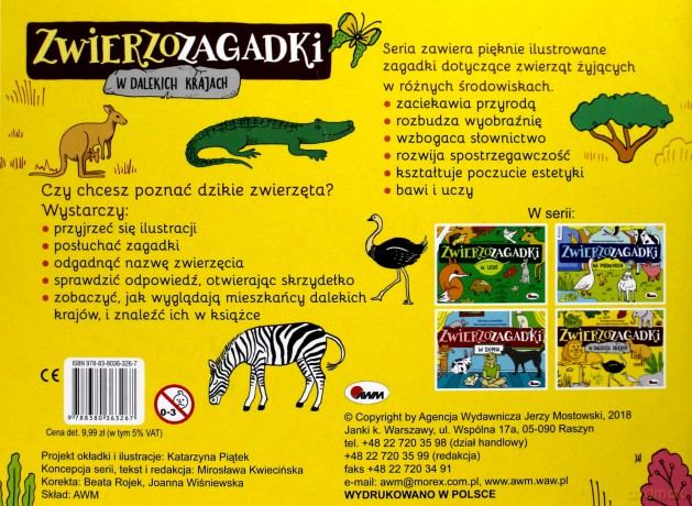 Zwierzozagadki. W dalekich krajach - Mirosława Kwiecińska [KSIĄŻKA]