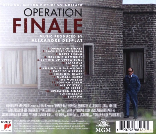 Operation Finale soundtrack (Alexandre Desplat) [CD]
