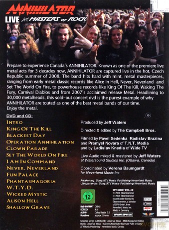 Annihilator: Live At Masters Of Rock [CD]+[DVD]